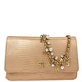 Chanel * 2019 Beige Lizard Classic WOC Wallet On Chain