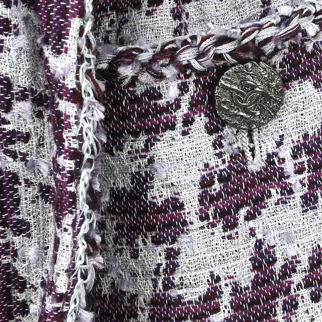 Chanel 2012 Collarless Jacket Gray #42
