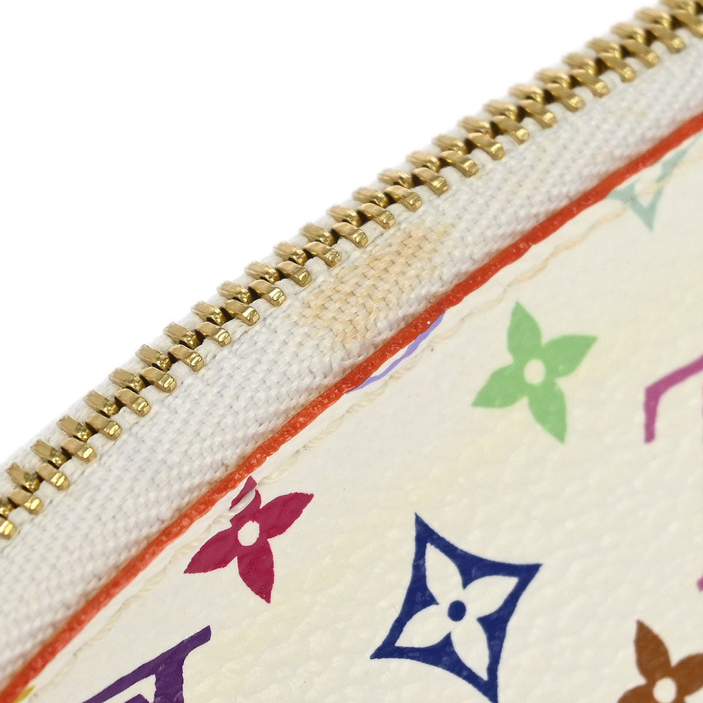 Louis Vuitton White Monogram Multicolor Pochette Cosmetic M47354