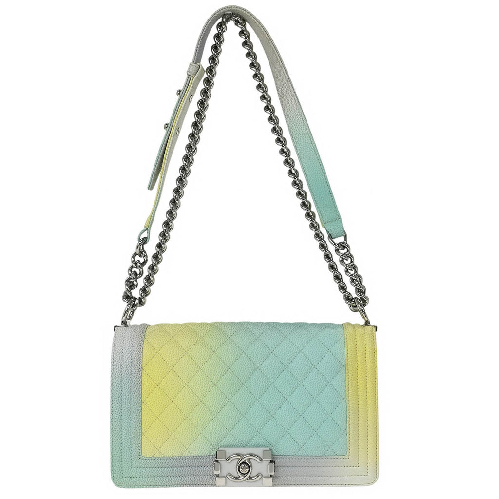 Boy Chanel 2018 Pastel Color Caviar Medium Shoulder Bag