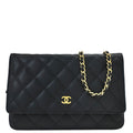 Chanel Black Caviar Classic WOC Wallet On Chain