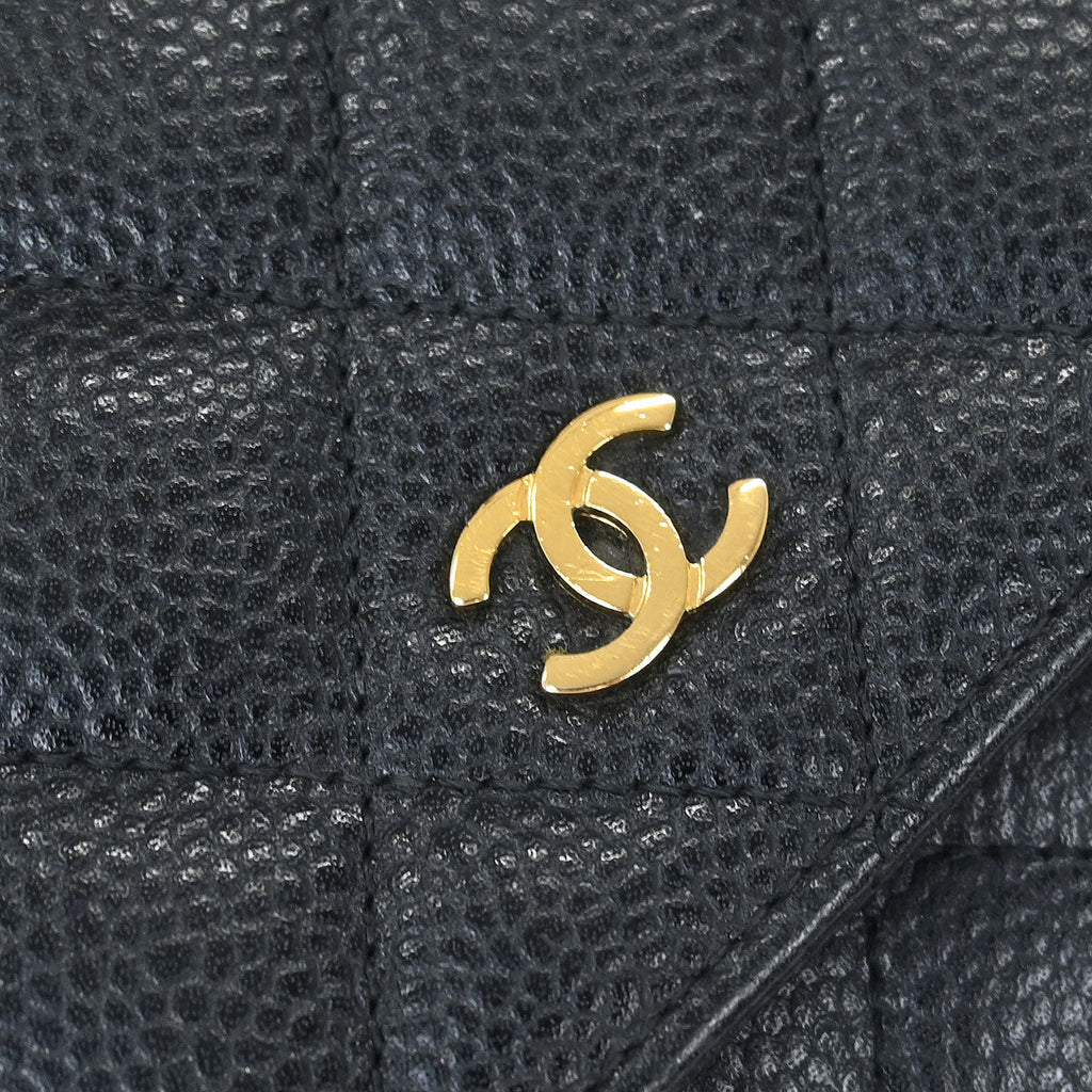 Chanel Black Caviar Classic WOC Wallet On Chain