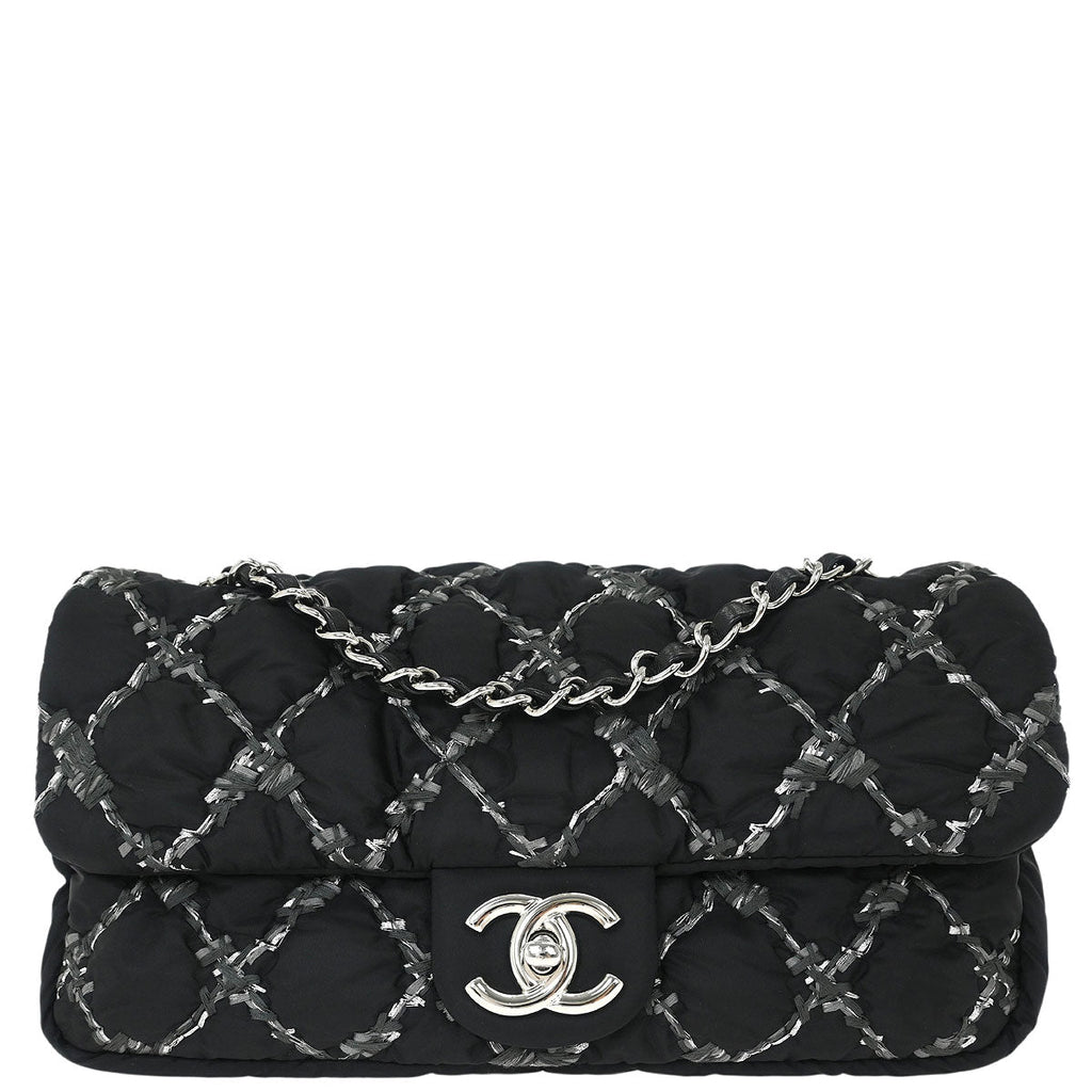 Chanel Black Nylon Paris Byzance Chain Shoulder Bag