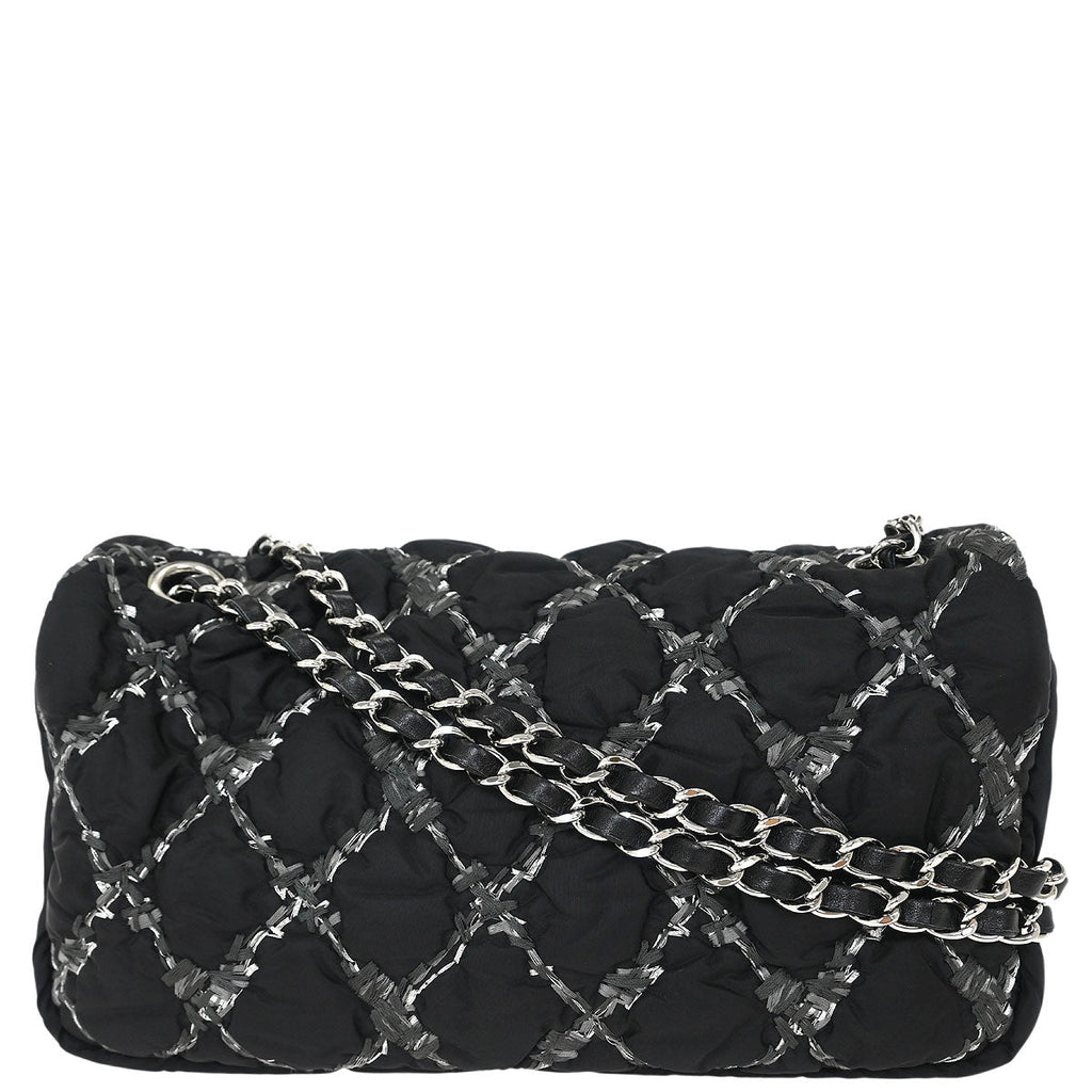 Chanel Black Nylon Paris Byzance Chain Shoulder Bag