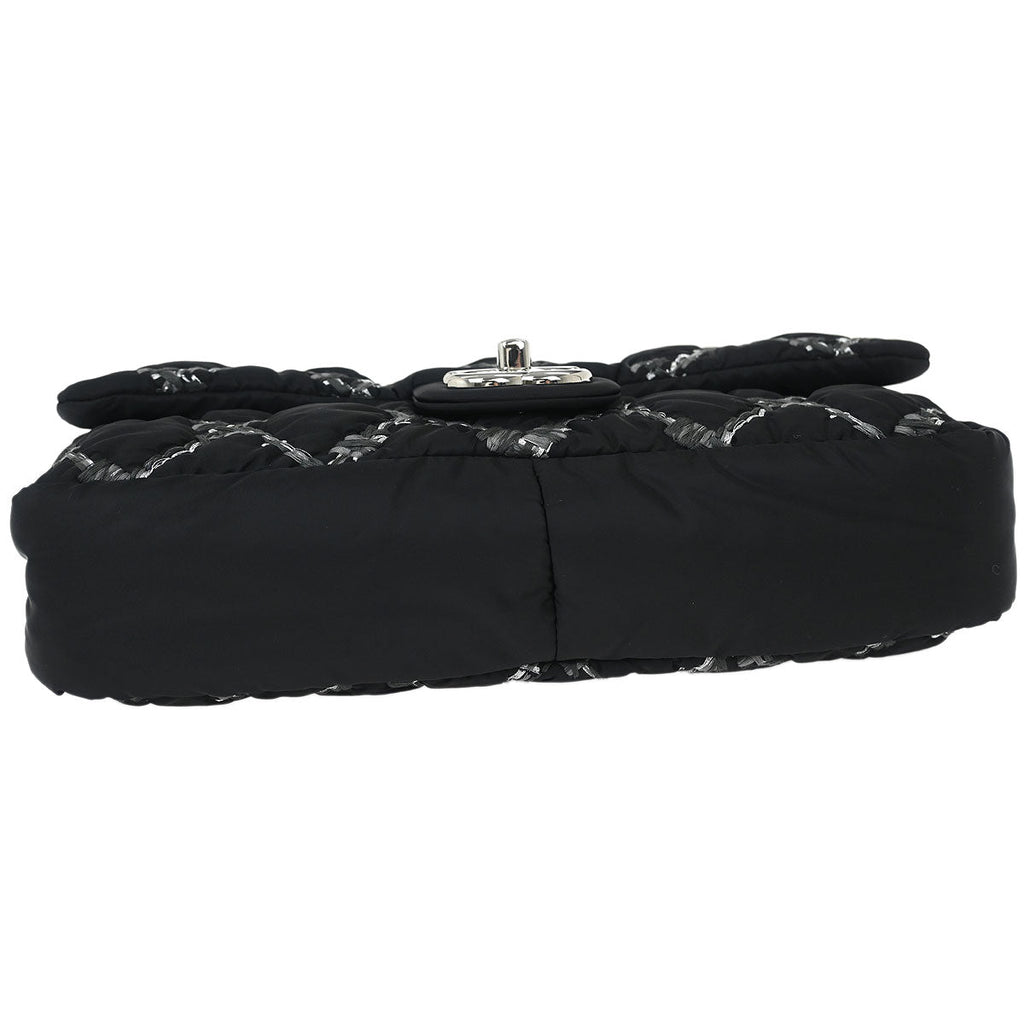 Chanel Black Nylon Paris Byzance Chain Shoulder Bag