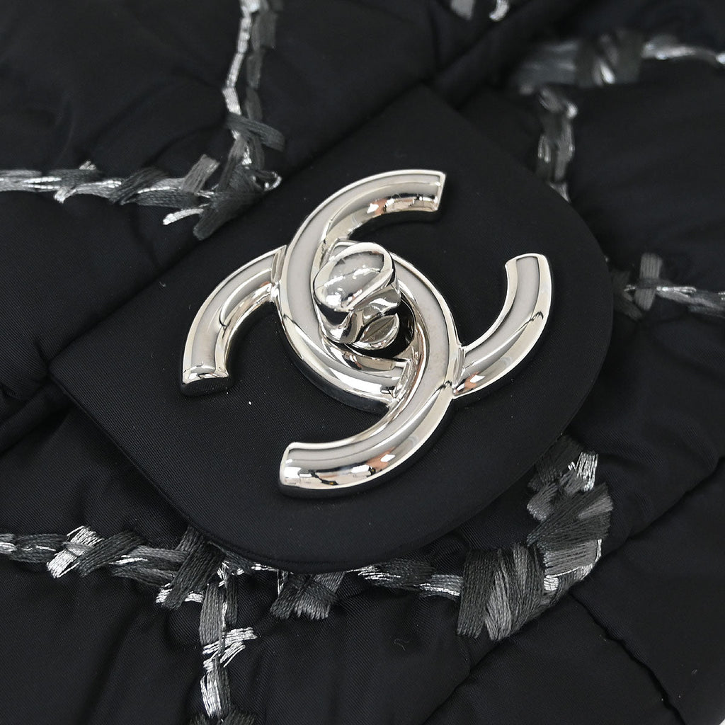 Chanel Black Nylon Paris Byzance Chain Shoulder Bag