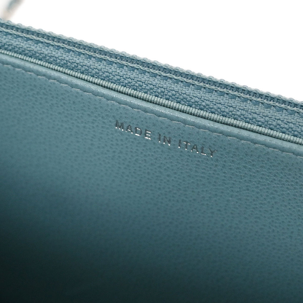 Chanel Light Blue Caviar Half Coco WOC Wallet On Chain