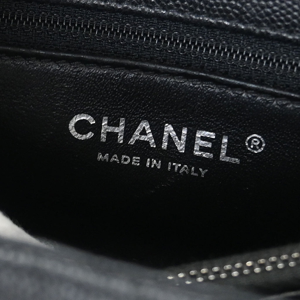Chanel 2017* Black Calfskin Lizard Coco Handle 2way Handbag
