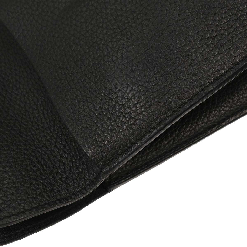 Hermes Black Taurillon Clemence Halzan 31 2way Shoulder Tote Bag