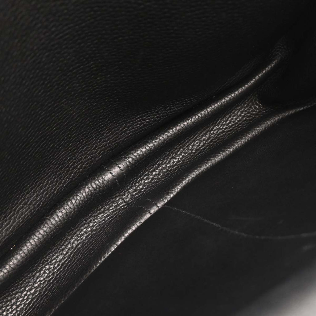 Hermes Black Taurillon Clemence Halzan 31 2way Shoulder Tote Bag