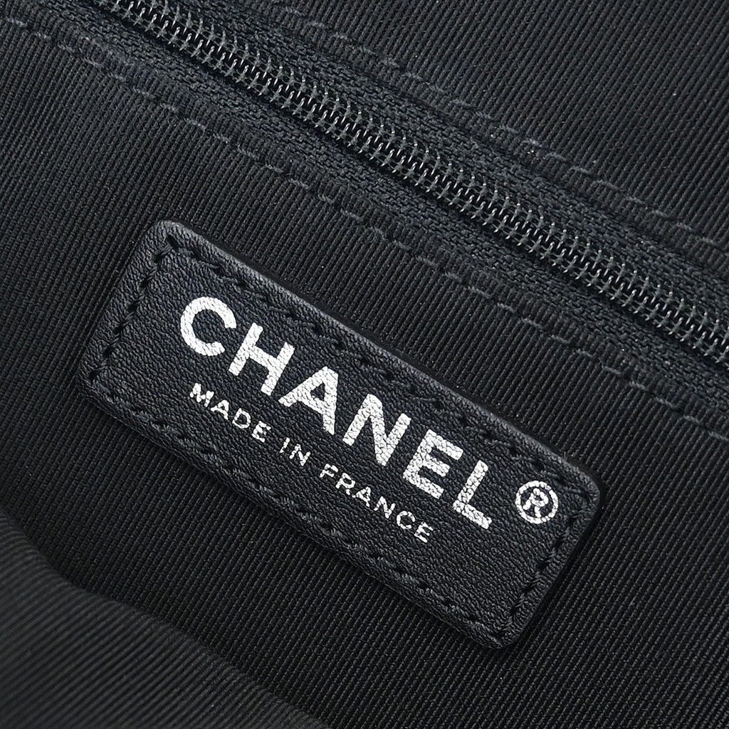 Chanel 2019 Black Lambskin Ultra Pocket Shopping Tote 2way Shoulder Handbag