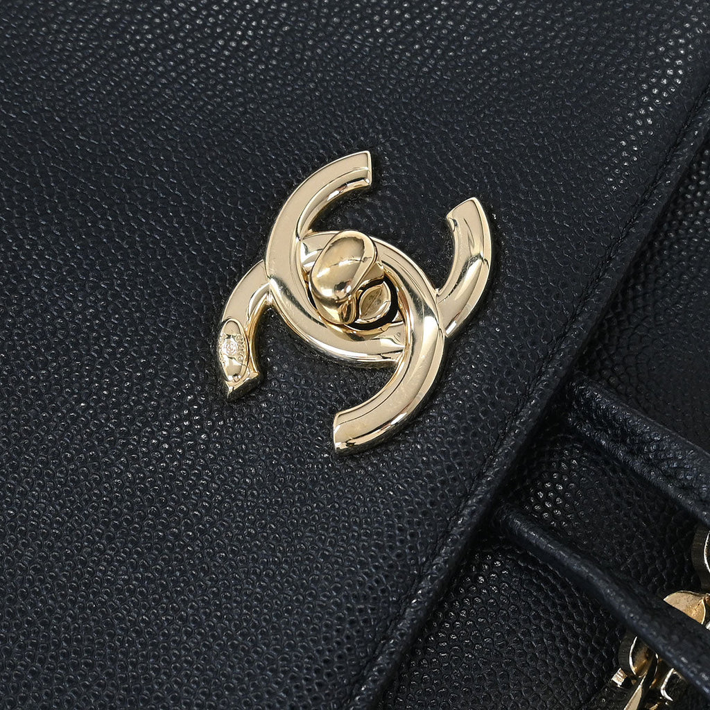 Chanel Black Calfskin Business Affinity Backpack
