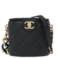 Chanel 2019 Black Lambskin Vanity Shoulder Bag