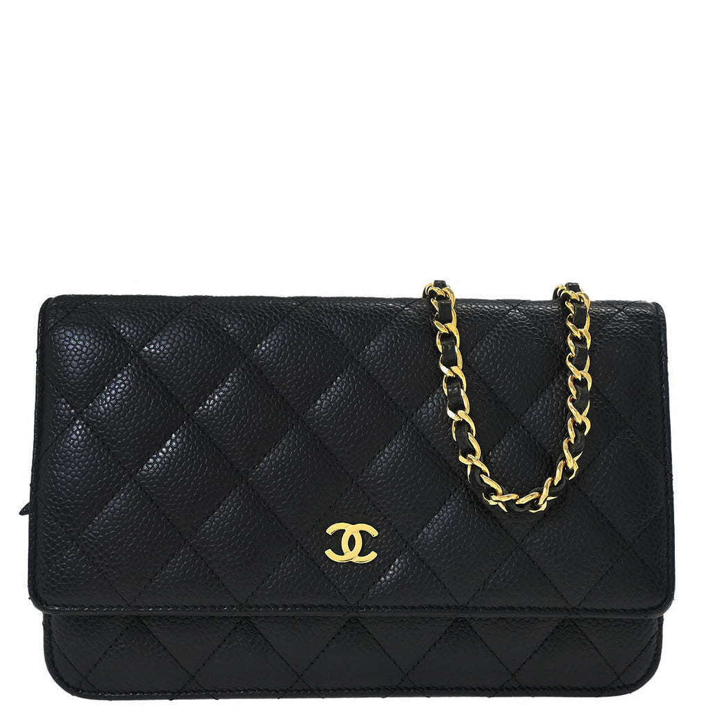 Chanel Black Caviar Classic WOC Wallet On Chain