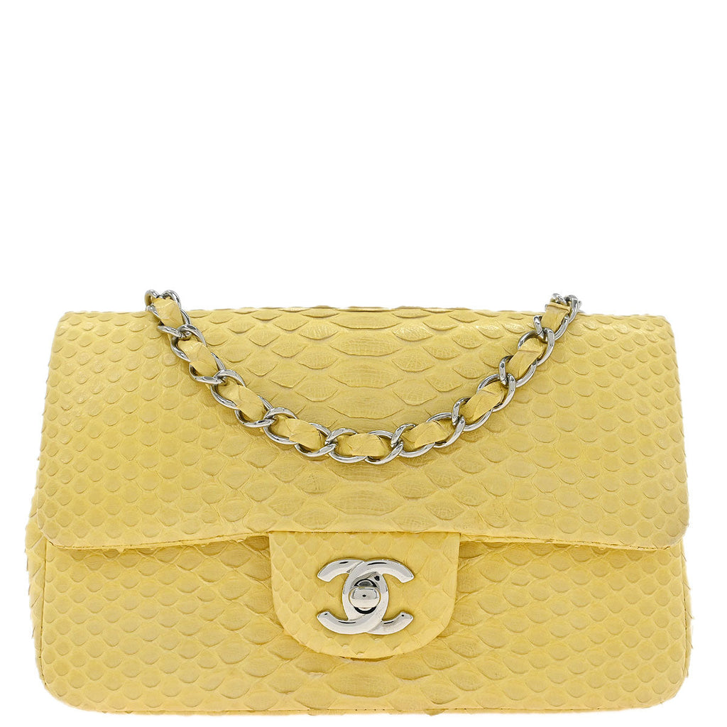 Chanel 2013-2014* Yellow Python Shoulder Bag