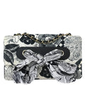 Chanel 2018-2019 Black White Canvas Shoulder Bag