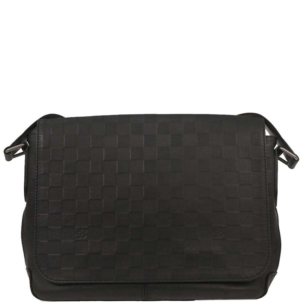 Louis Vuitton Black Damier Infini District MM Shoulder Bag N41284