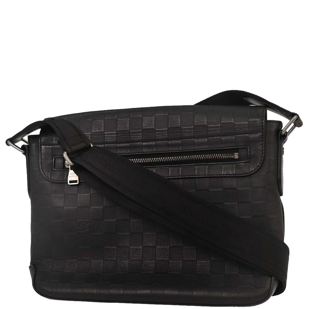 Louis Vuitton Black Damier Infini District MM Shoulder Bag N41284