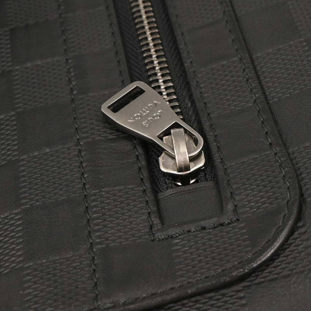 Louis Vuitton Black Damier Infini District MM Shoulder Bag N41284