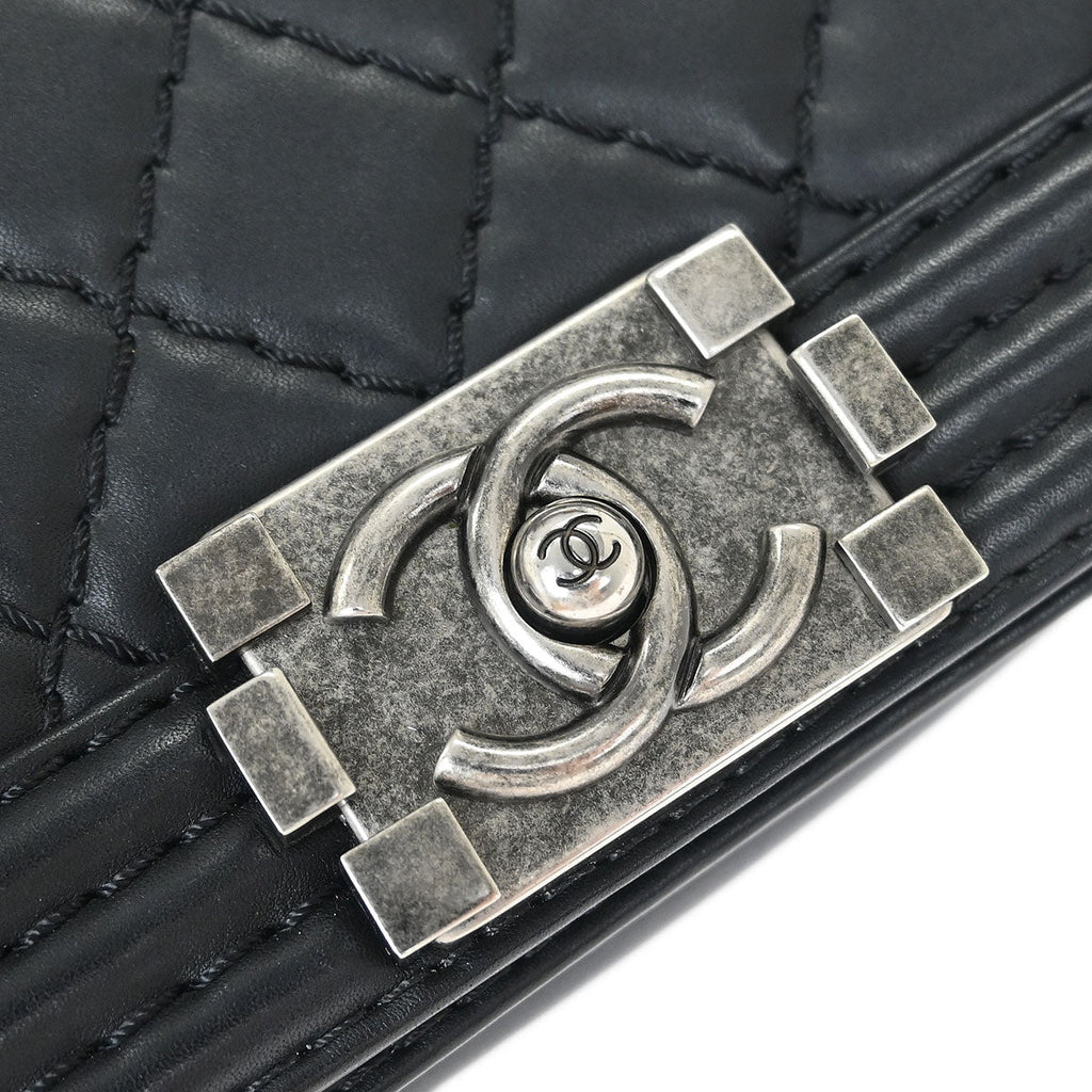 Boy Chanel Black Lambskin Small Chain Shoulder Bag