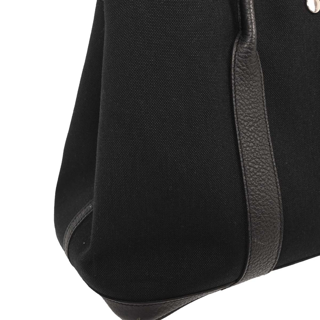 Hermes Black Toile H Negonda Garden Party 36 PM Tote Bag