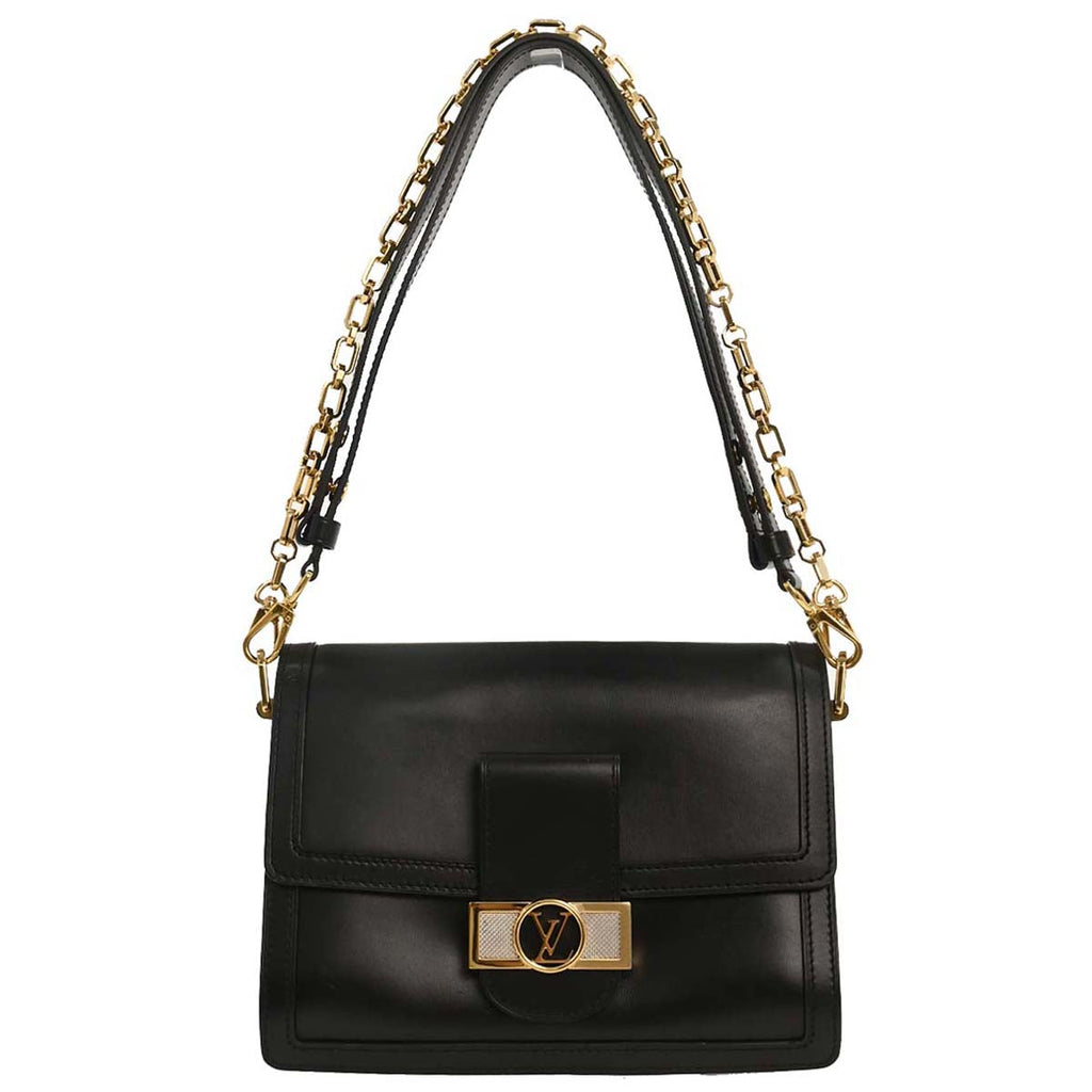Louis Vuitton Black Leather Dauphine Shoulder Bag M55821