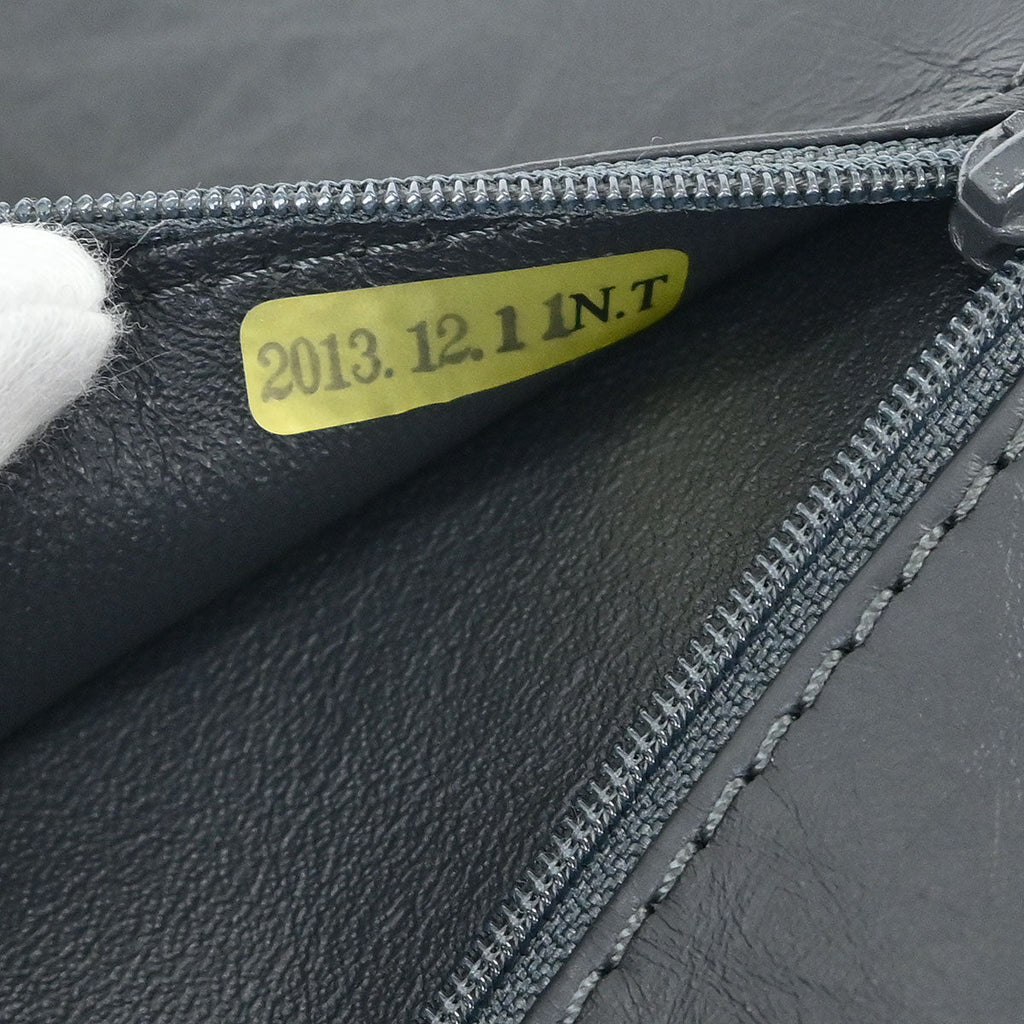 Chanel 2012 Gray Calfskin 2.55 Double Flap Shoulder Bag