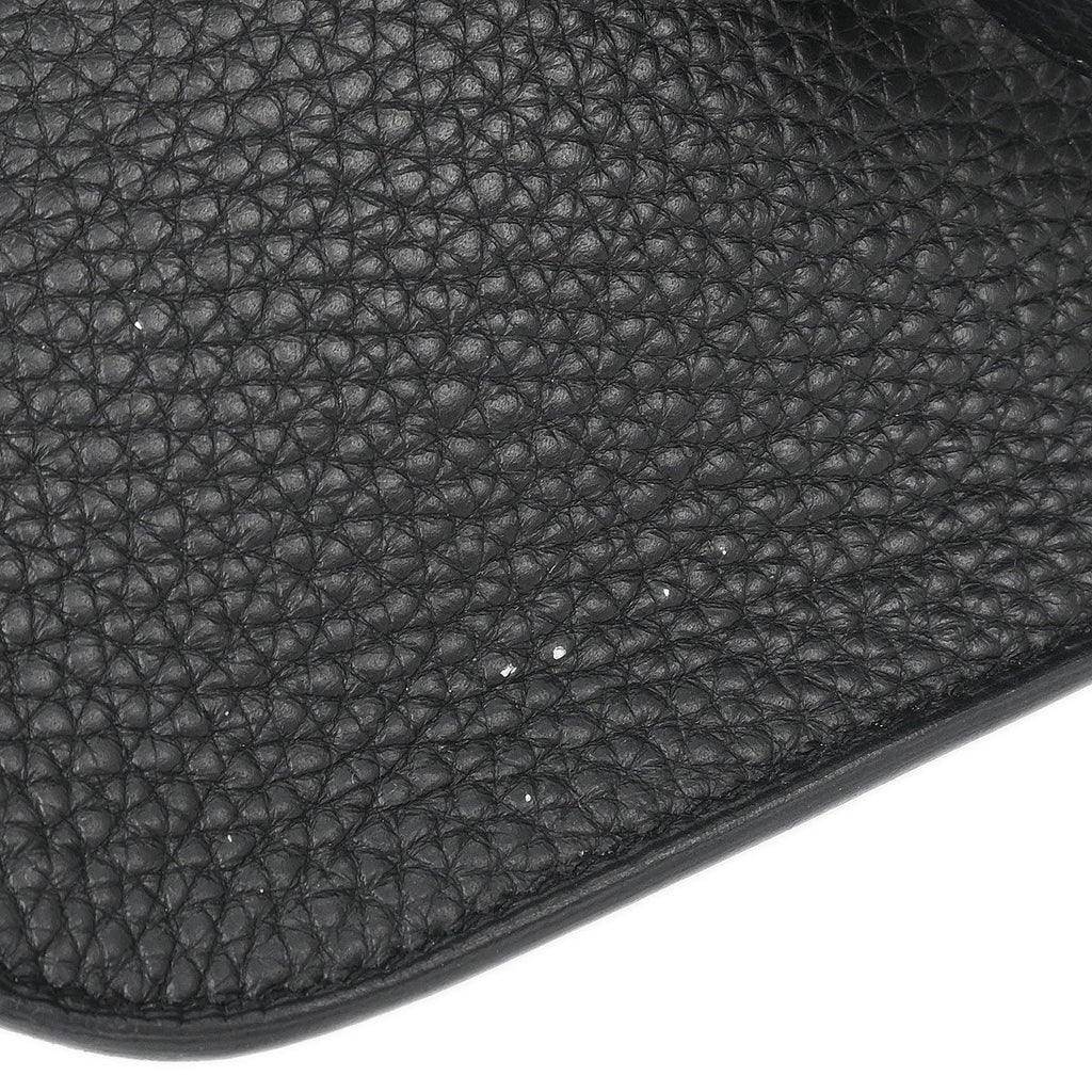 Hermes Black Taurillon Clemence Halzan 31 2way Shoulder Tote Bag