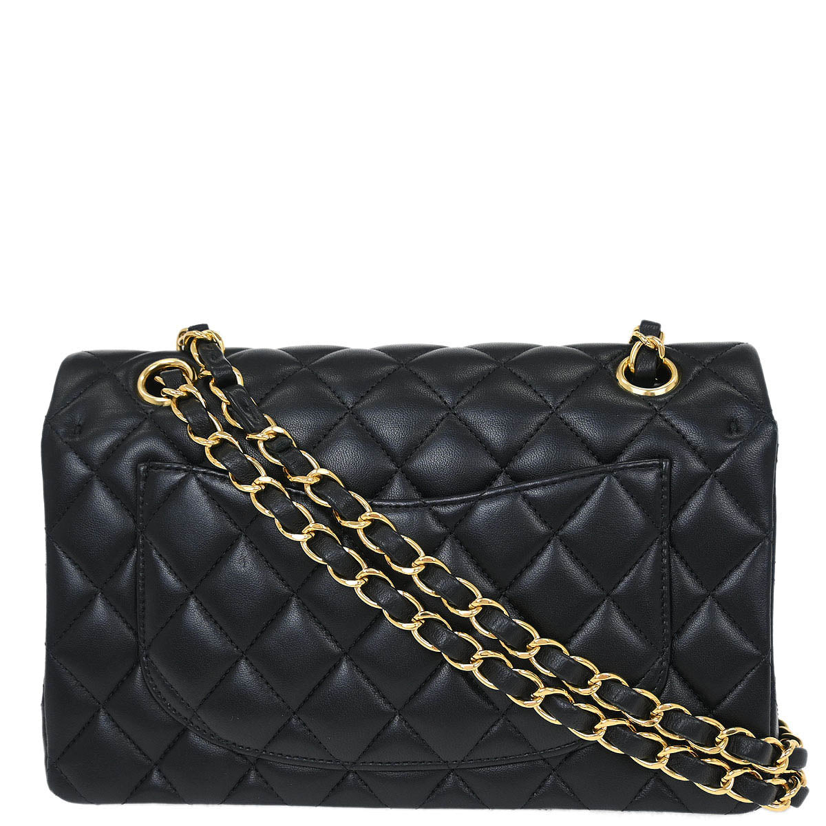 Chanel 2019 Black Lambskin Small Classic Double Flap Shoulder Bag