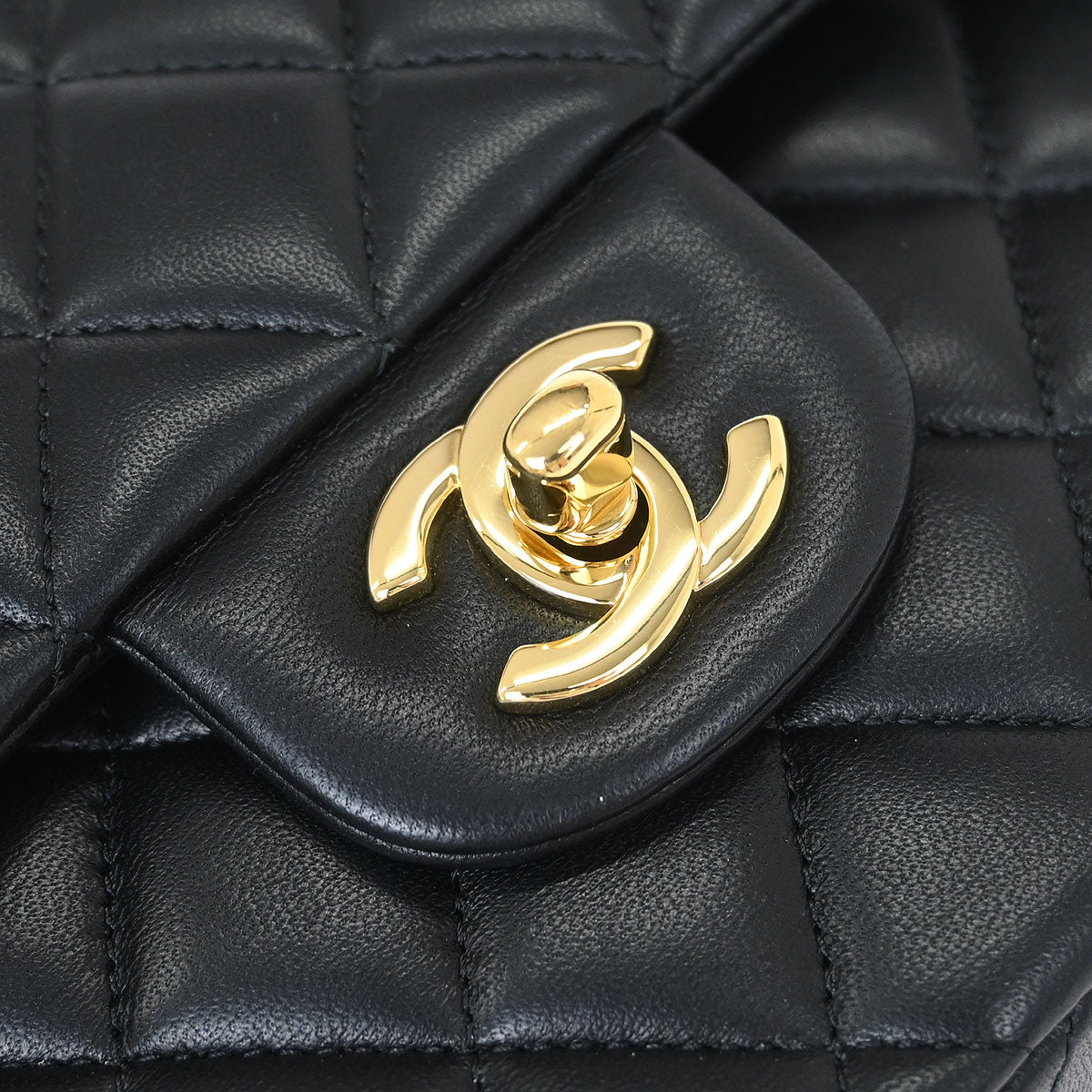 Chanel 2019 Black Lambskin Small Classic Double Flap Shoulder Bag