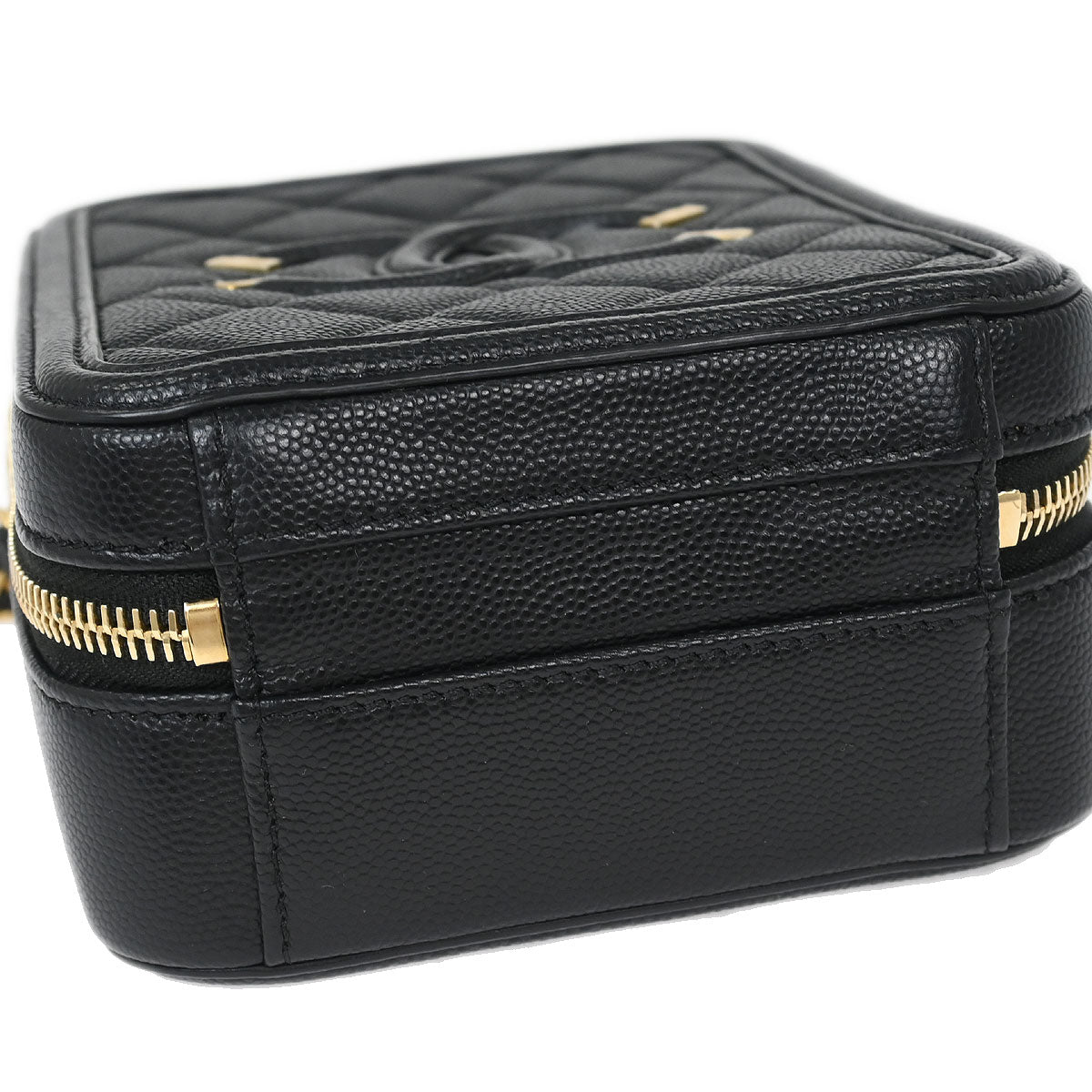 Chanel 2019 Black Caviar Filigree 2way Shoulder Bag