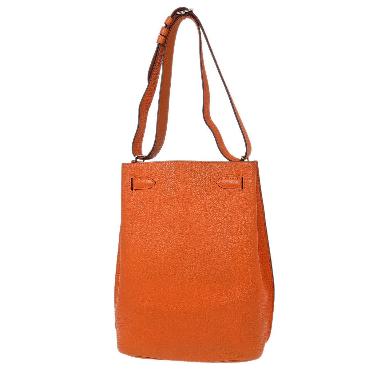 Hermes Feu Orange Togo So Kelly 22 Shoulder Bag