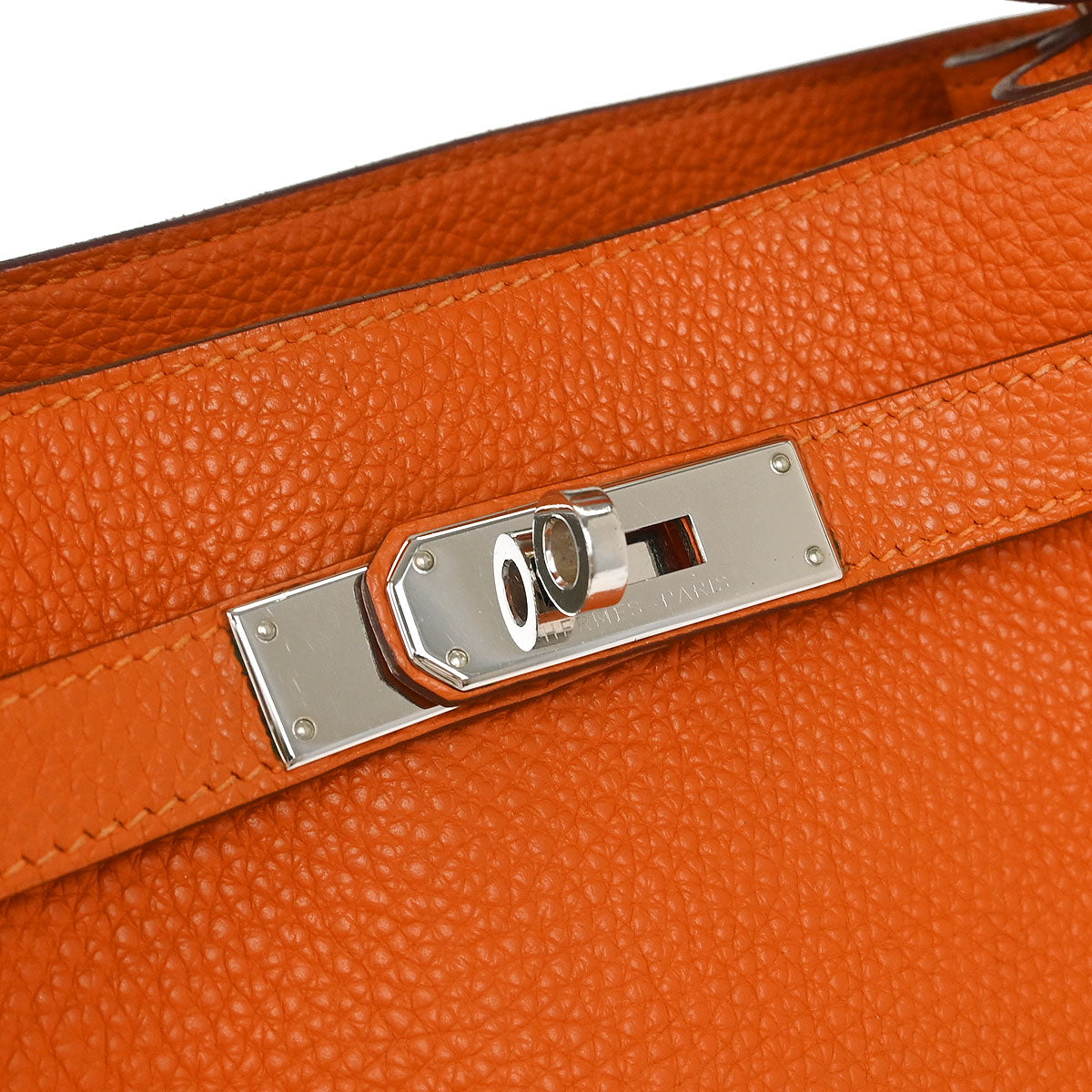 Hermes Feu Orange Togo So Kelly 22 Shoulder Bag