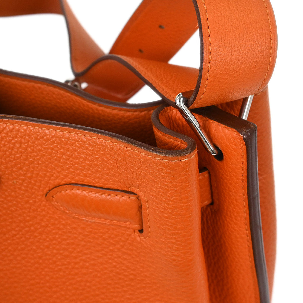 Hermes Feu Orange Togo So Kelly 22 Shoulder Bag