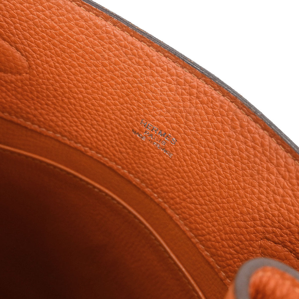 Hermes Feu Orange Togo So Kelly 22 Shoulder Bag