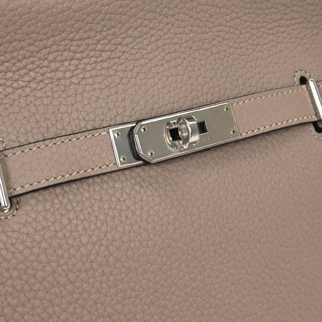 Hermes Gris Tourterelle Taurillon Clemence Jypsiere 28 Shoulder Bag