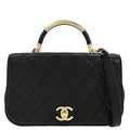 Chanel Black Lambskin 2way Shoulder Handbag