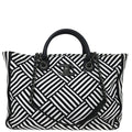 Chanel 2016-2017 Black Canvas Small New Deauville 2way Shoulder Tote Bag