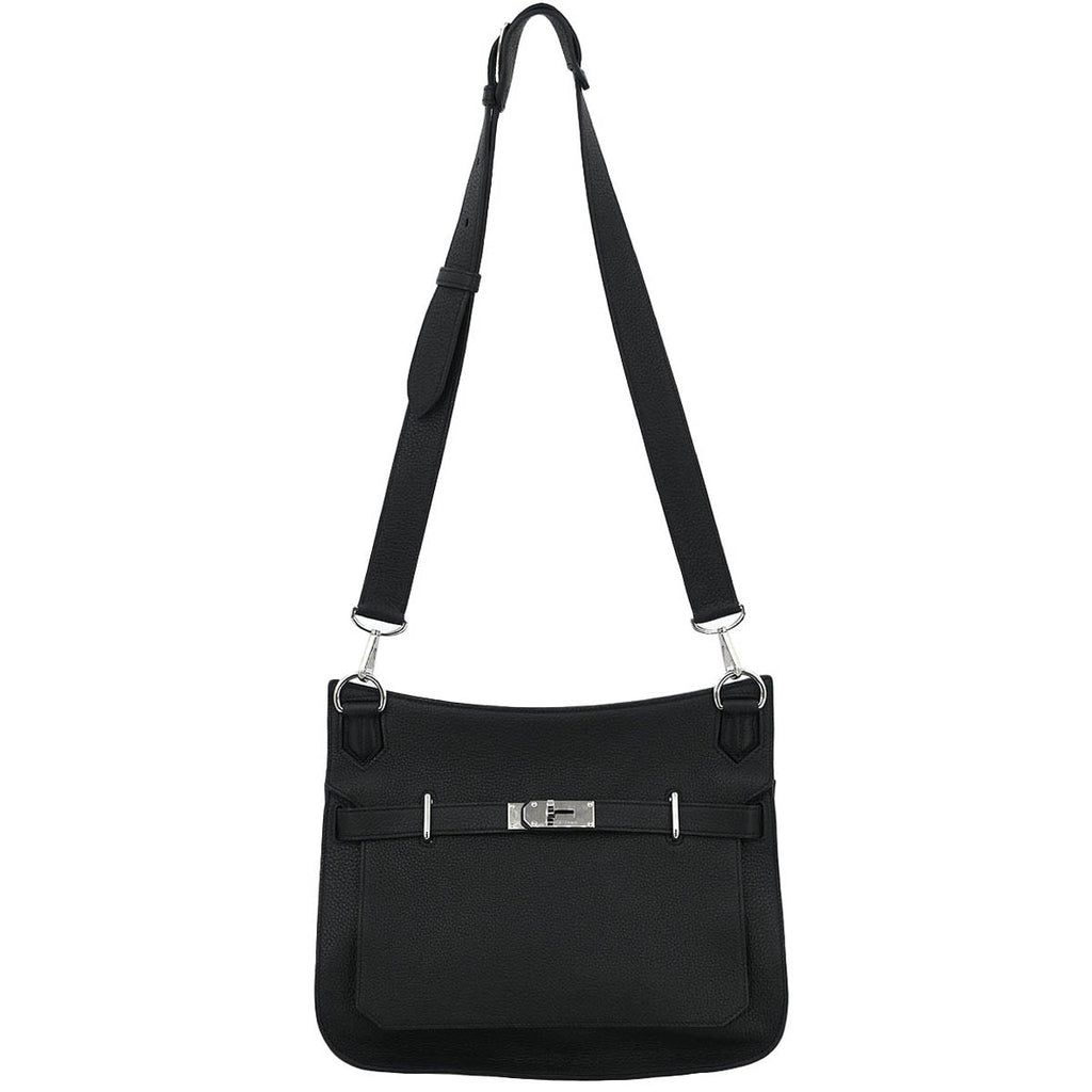 Hermes Black Taurillon Clemence Jypsiere 31 Shoulder Bag