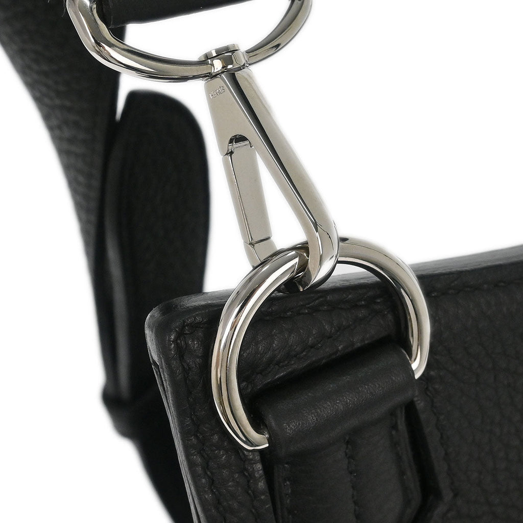 Hermes Black Taurillon Clemence Jypsiere 31 Shoulder Bag