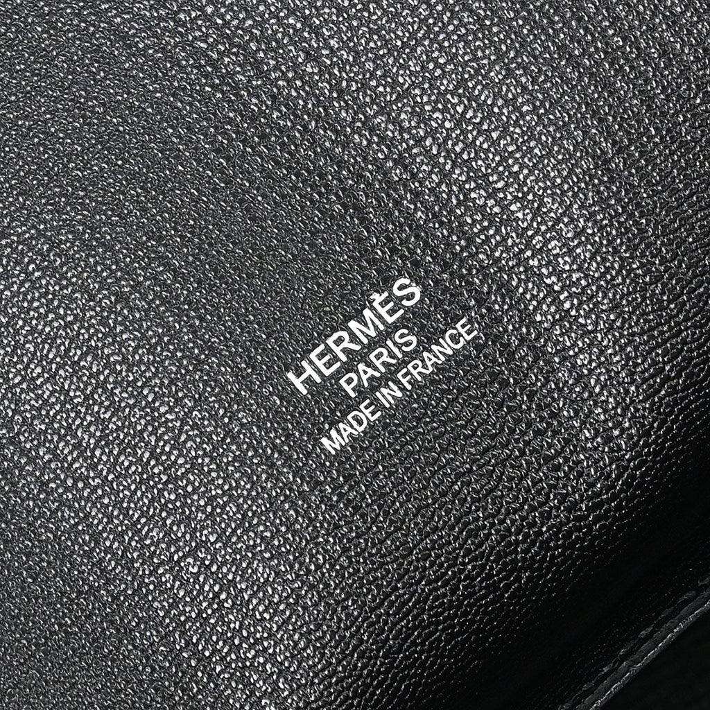 Hermes Black Taurillon Clemence Jypsiere 31 Shoulder Bag