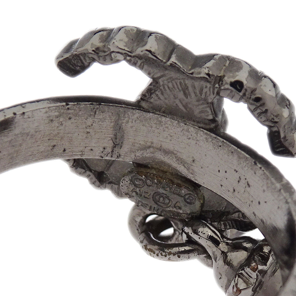 Chanel Ring Silver Dangle CC #50 A12A
