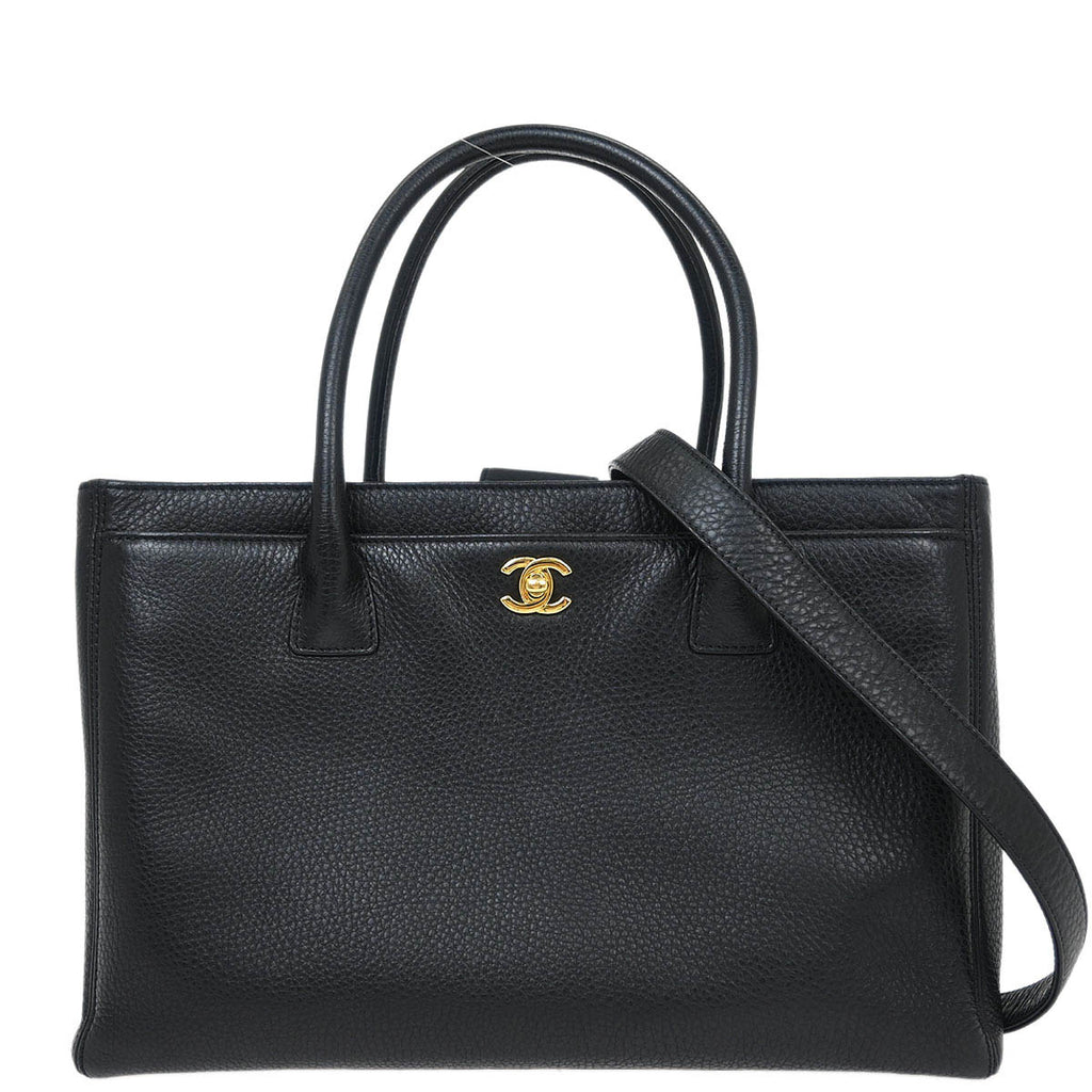 Chanel Black Deerskin Executive Cerf Tote Handbag