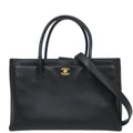 Chanel Black Deerskin Executive Cerf Tote Handbag