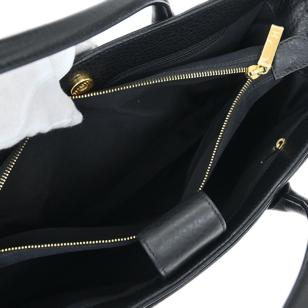 Chanel Black Deerskin Executive Cerf Tote Handbag
