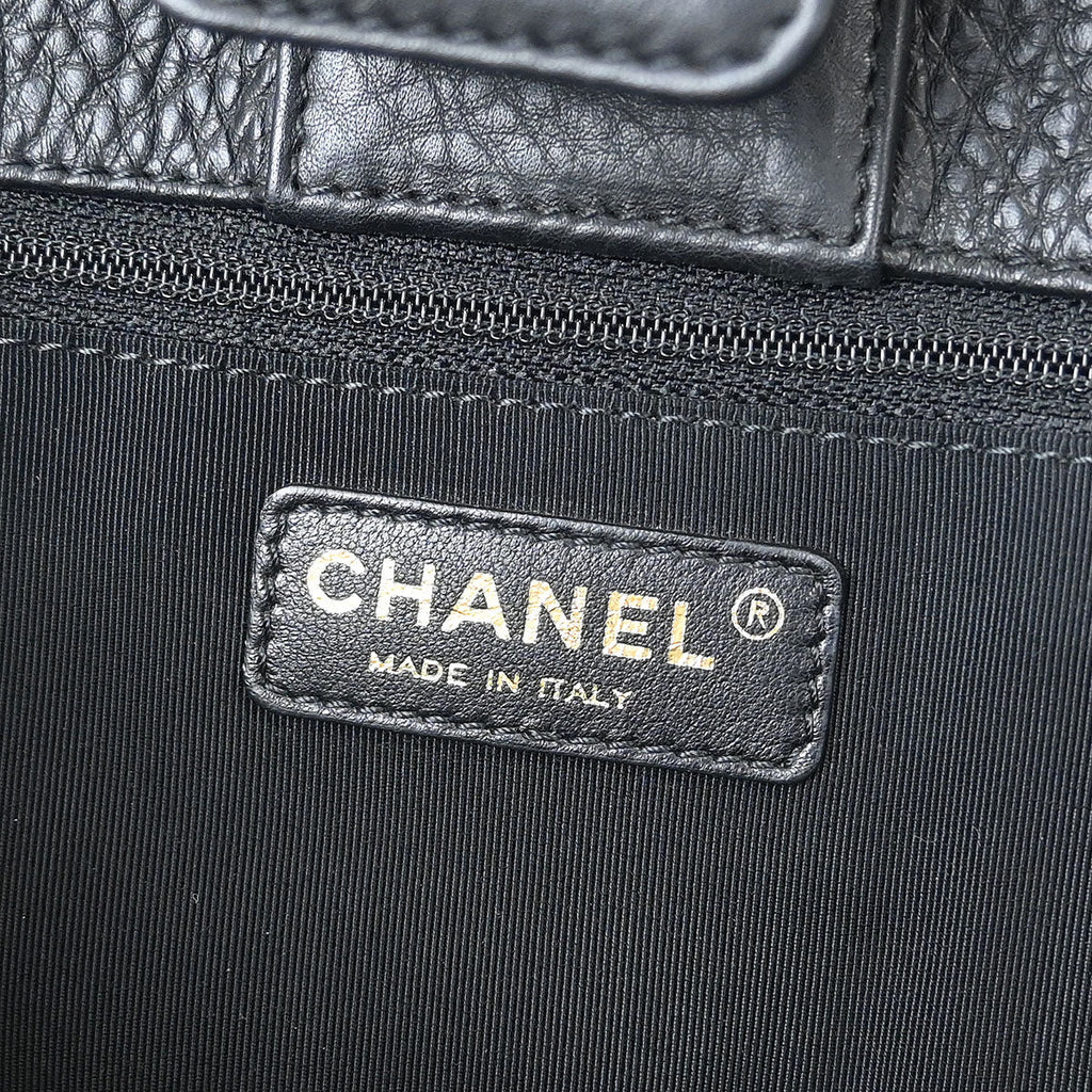 Chanel Black Deerskin Executive Cerf Tote Handbag