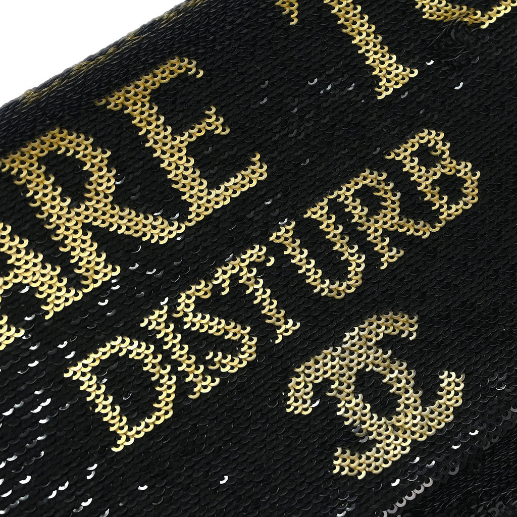 Chanel 2017 Black Sequins Dare To Disturb Shoulder Bag