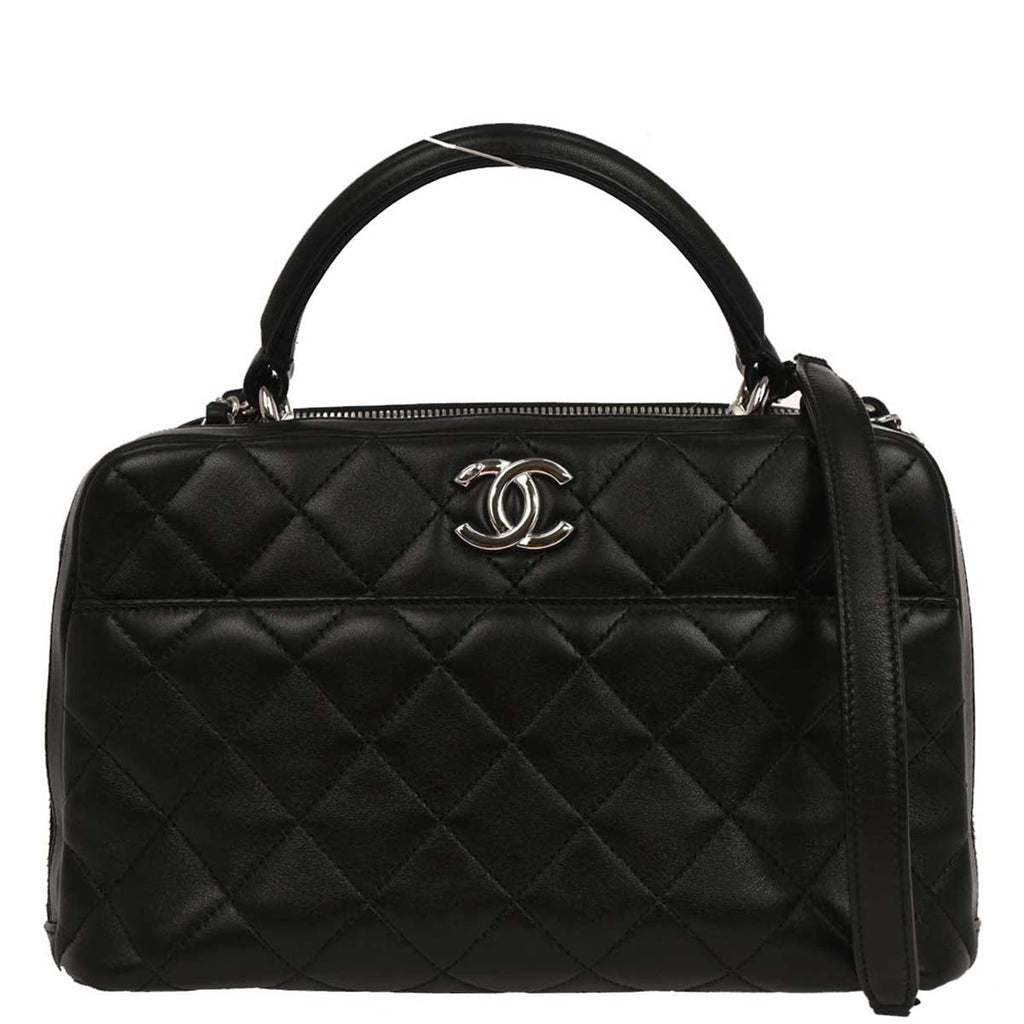 Chanel 2017-2018 Black Lambskin Trendy CC Bowling Bag