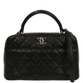 Chanel 2017-2018 Black Lambskin Trendy CC Bowling Bag