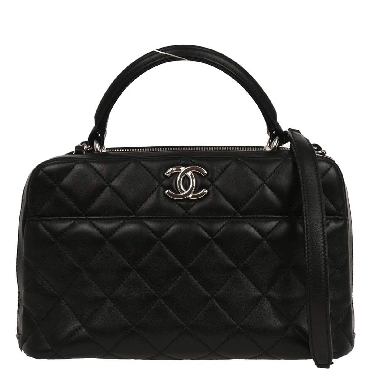 Chanel 2017-2018 Black Lambskin Trendy CC Bowling Bag
